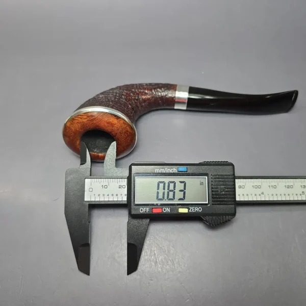 Stanwell Pipe of the Year 1991 Partially Sandblasted Horn w/ Silver Estate Briar Pipe, Unsmoked, 9mm - Image 11