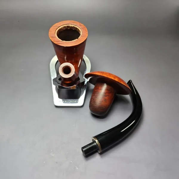 Aldo Velani XL Smooth Calabash w/ Brass Estate Briar Pipe, Italian Estates - Image 12