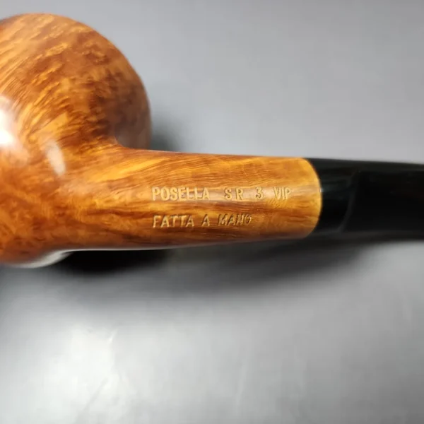 Posella SR3 VIP Partially Rusticated Dublin Estate Briar Pipe, Italian Estates - Image 11