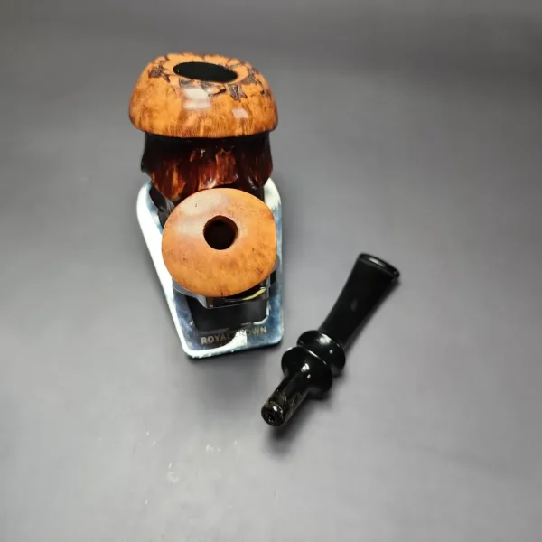 Nording Spruce Cone Partially Rusticated Freehand Estate Briar Pipe, Unsmoked - Image 12