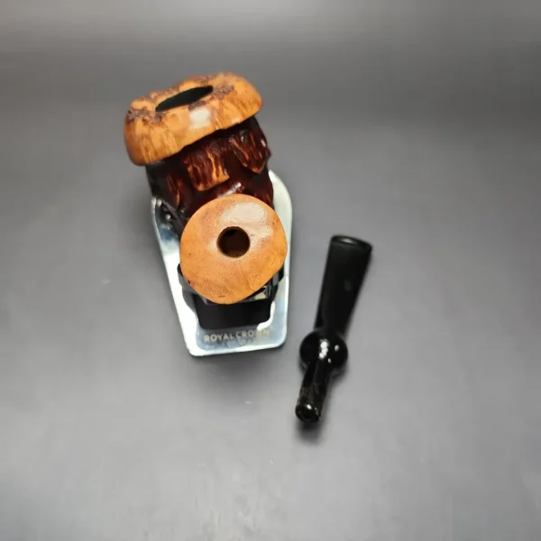 Nording Spruce Cone Partially Rusticated Freehand Estate Briar Pipe, Unsmoked - Image 12