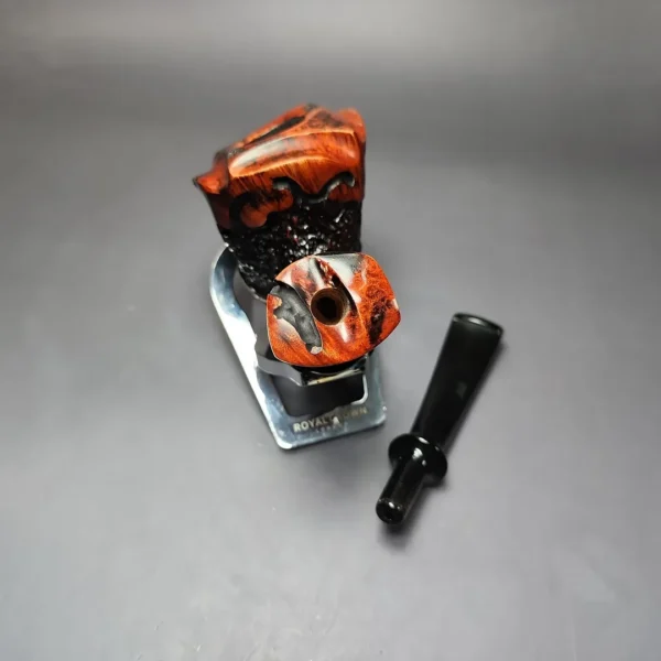 Nording Moss XL Partially Rusticated Freehand Estate Briar Pipe, Unsmoked - Image 12