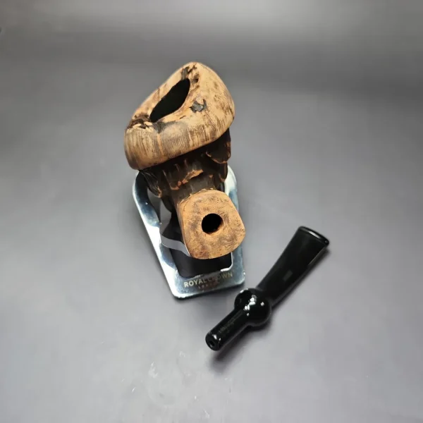 Nording Spruce Matte Partially Rusticated Freehand Estate Briar Pipe, Unsmoked - Image 12