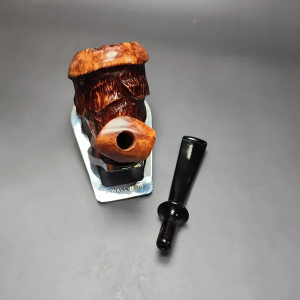 Nording Point Clear Partially Rusticated Freehand Estate Briar Pipe, Unsmoked - Image 12