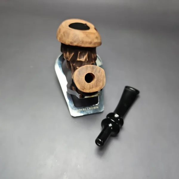 Nording Spruce Matte Partially Rusticated Freehand Estate Briar Pipe, Unsmoked - Image 12