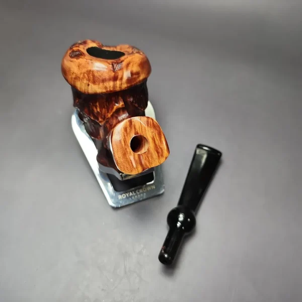 Nording Point Clear Partially Rusticated Freehand Estate Briar Pipe, Unsmoked - Image 12