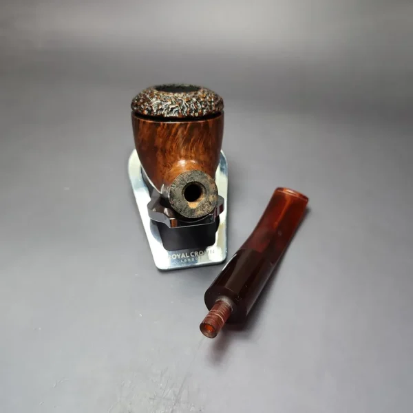 JM Boswell 2017 Partially Rusticated Rhodesian Estate Briar Pipe, American Estates - Image 12