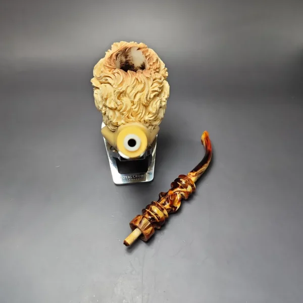 Kadir Baysal Magnum Weeping Child Estate Meerschaum Pipe, Turkish Estates - Image 12