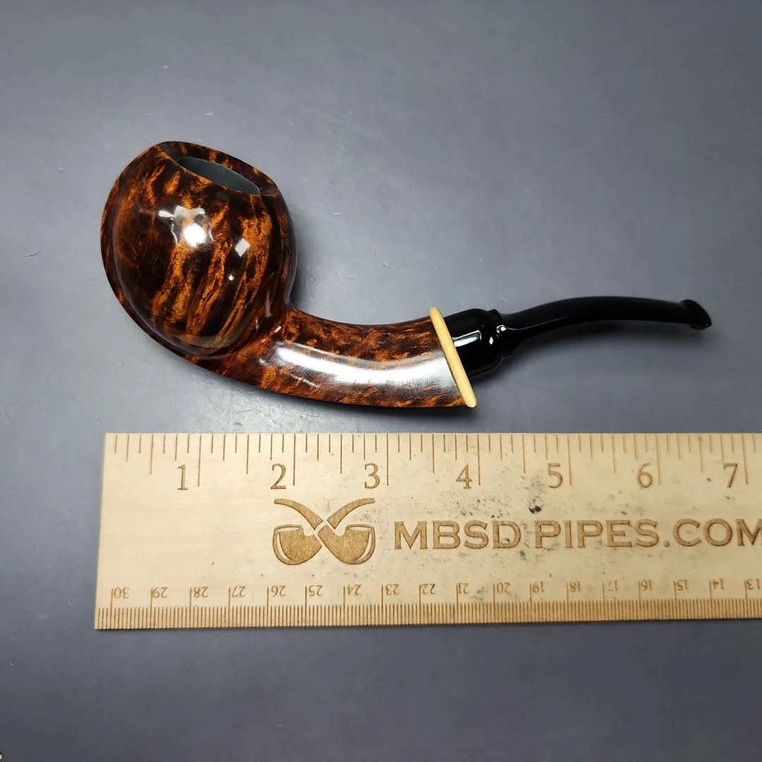 MBSD Briars Modern Masters 2 Smooth Blowfish w/ Boxwood Briar Pipe, New - Image 12
