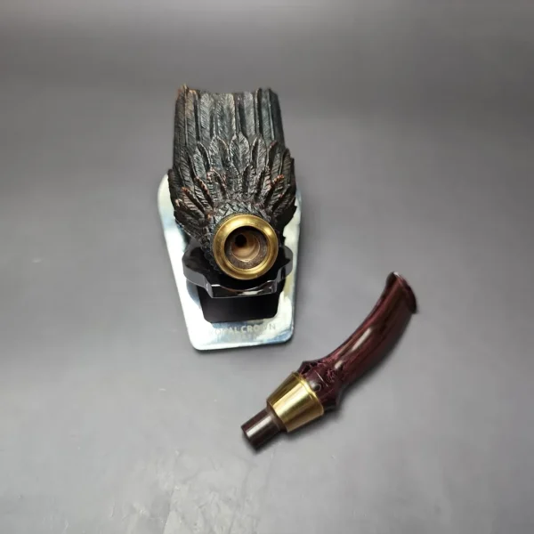 Moonlight Pipes "Brass-Necked Bird" Zulu Handmade Briar Pipe, New - Image 12