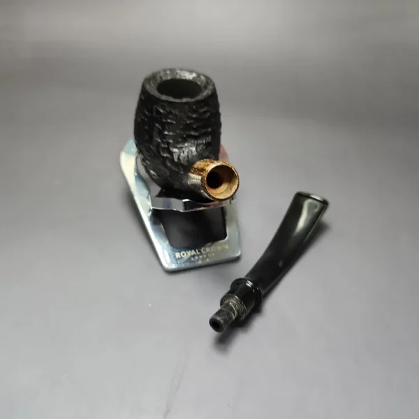 MBSD Briars by Piero Vitale Rusticated Brandy w/ Zebrawood Briar Pipe, New - Image 12