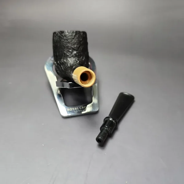 MBSD Briars by Piero Vitale Vintage Sandblasted Billiard w/ Boxwood Briar Pipe, New - Image 12