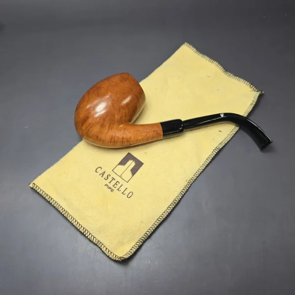 Castello Trademark 4K Smooth Bent Egg w/ Lucite Mount Estate Briar Pipe, Unsmoked - Image 12