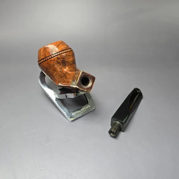 Peterson Sherlock Holmes Baker Street w/ 9k Gold Smooth Bulldog Estate Briar Pipe, Unsmoked - Image 12