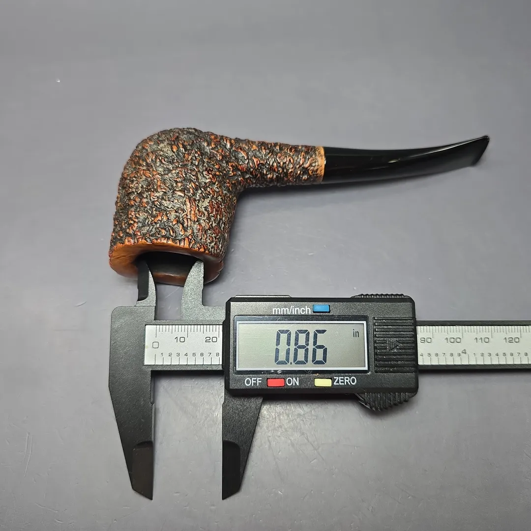Castello 1960s-80s Sea Rock Briar 3K 19 Rusticated Zulu Estate Briar Pipe, Italian Estates - Image 12