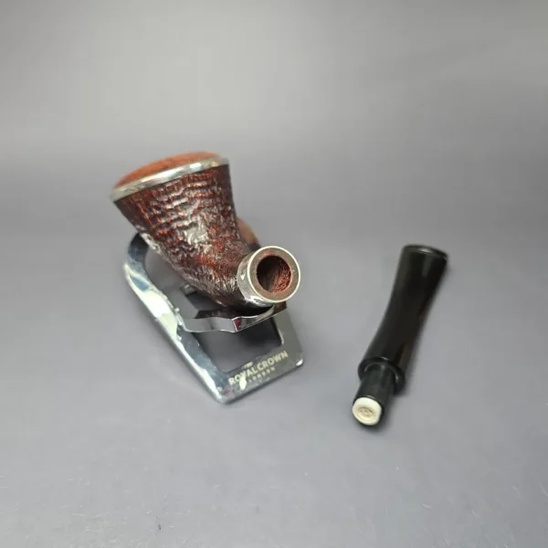 Stanwell Pipe of the Year 1991 Partially Sandblasted Horn w/ Silver Estate Briar Pipe, Unsmoked, 9mm - Image 12