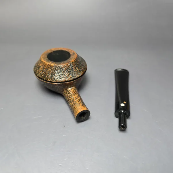 Luciano 2010 Squat Sandblasted Rhodesian Estate Briar Pipe, Italian Estates - Image 12