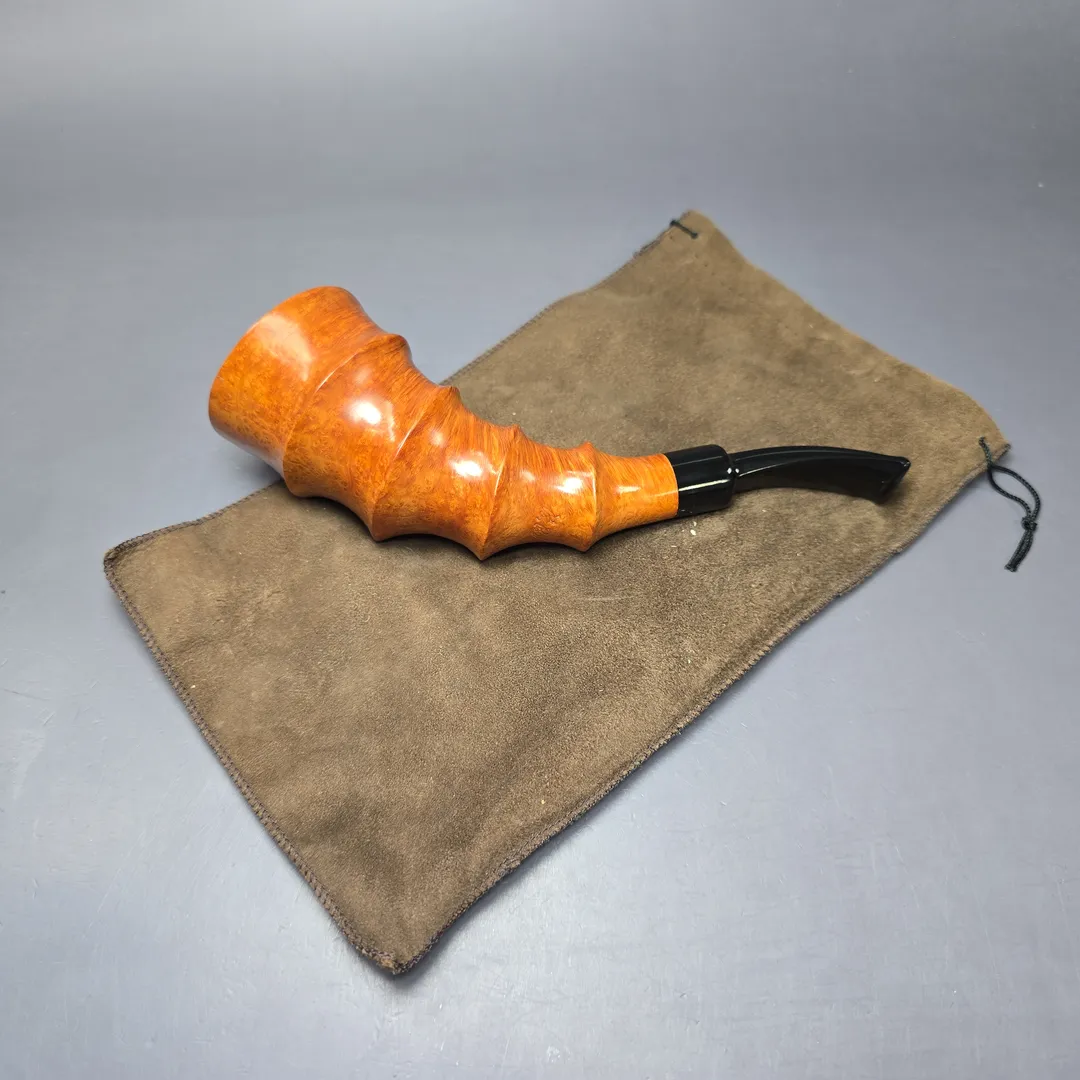 Baldo Baldi Smooth Horn Estate Briar Pipe, Unsmoked - Image 2