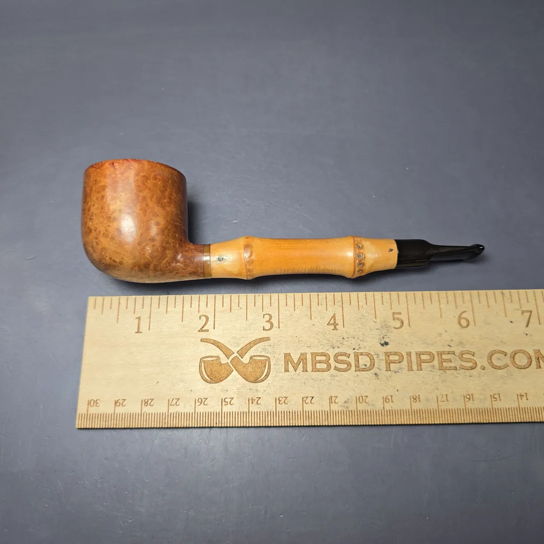 Dunhill 1965 Whangee Root Briar Smooth Bamboo Pot Estate Briar Pipe, English Estates - Image 12