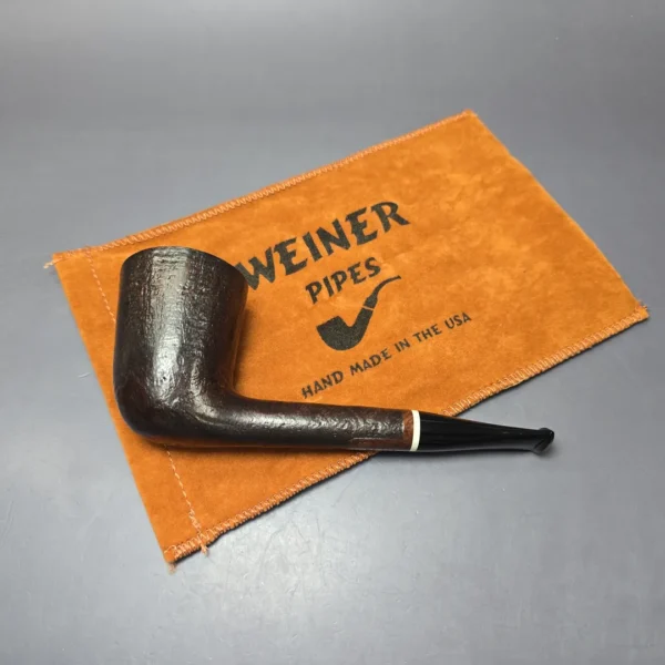 Steve Weiner 1999 Partially Sandblasted Liverpool w/ Ivorite Estate Briar Pipe, American Estates - Image 12