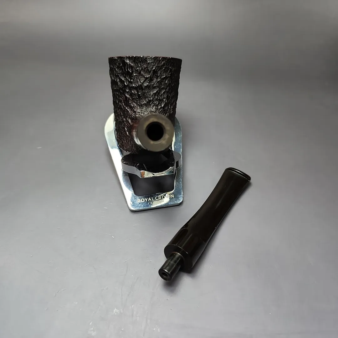 James Upshall Bark EXL Partially Rusticated Poker Estate Briar Pipe, Unsmoked - Image 12