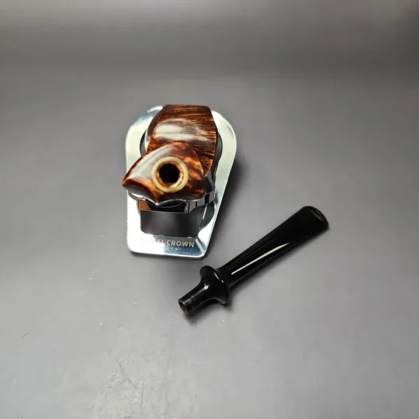 Jason Patrick Smooth Asymmetric Blowfish Estate Briar Pipe, American Estates - Image 13