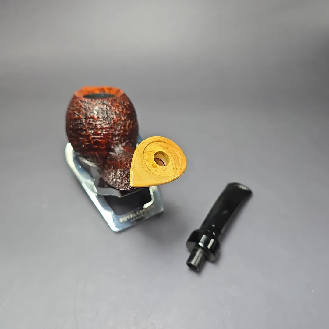 MBSD Briars Modern Masters 2 Sandblasted Blowfish w/ Boxwood Briar Pipe, New - Image 13