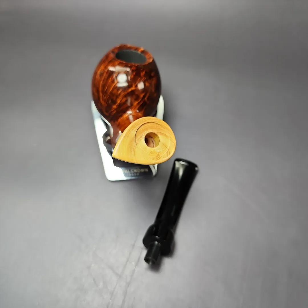 MBSD Briars Modern Masters 2 Smooth Blowfish w/ Boxwood Briar Pipe, New - Image 13