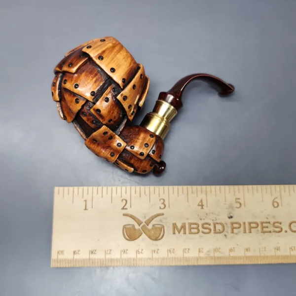 Moonlight Pipes "Steampunk" Oom Paul Handmade Briar Pipe, New - Image 13