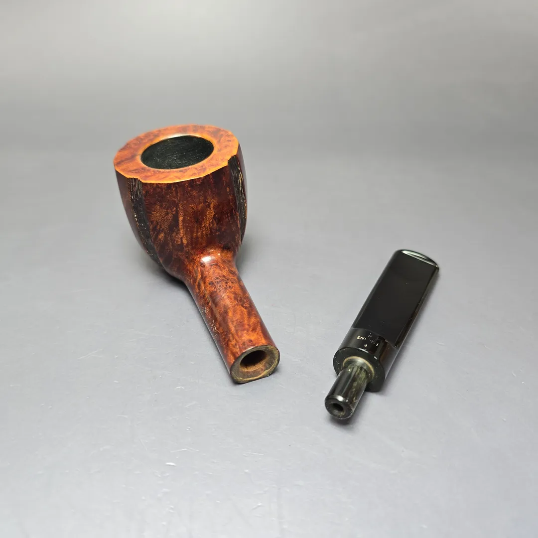 Barling's Make Family Era YOW Quaint EXEL Partially Rusticated Pot Estate Briar Pipe, English Estates - Image 13