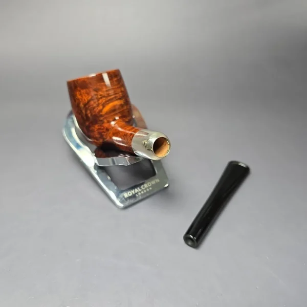 MBSD Briars Timeless Traditions 1 Smooth Billiard w/ Silver Handmade Briar Pipe, New - Image 13