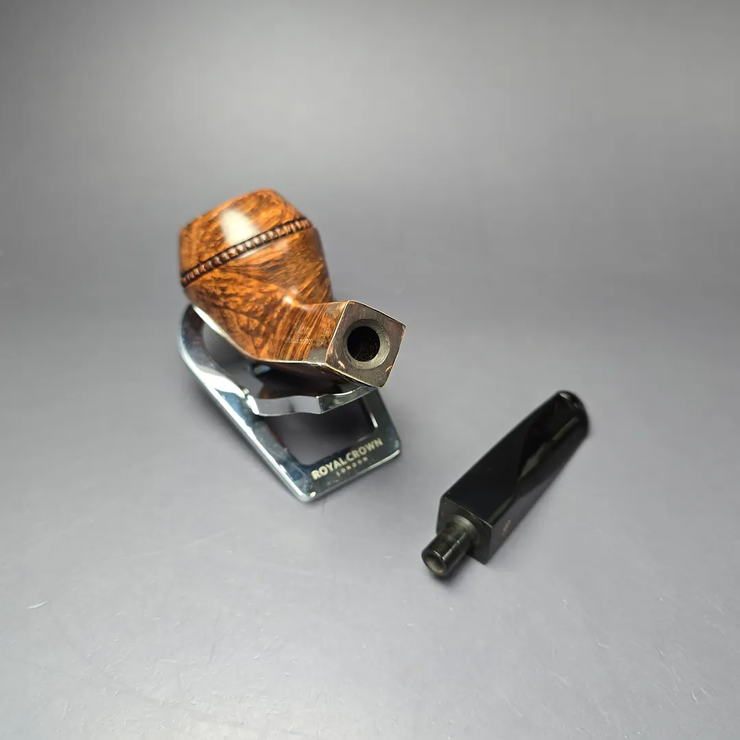 Peterson Sherlock Holmes Baker Street w/ 9k Gold Smooth Bulldog Estate Briar Pipe, Unsmoked - Image 13