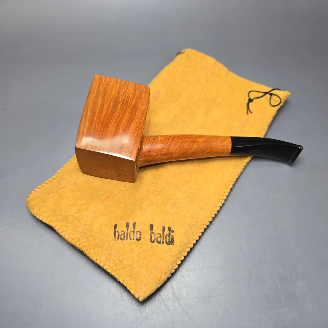 Baldo Baldi Smooth Panel Hawkbill Sitter Estate Briar Pipe, Italian Estates - Image 13