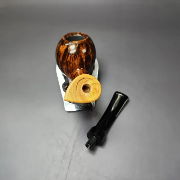 MBSD Briars Modern Masters 2 Smooth Blowfish w/ Boxwood Briar Pipe, New - Image 14