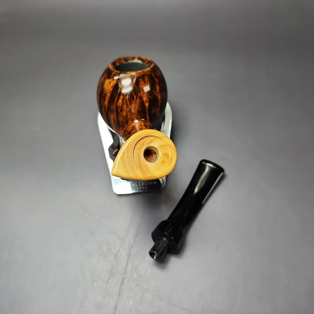 MBSD Briars Modern Masters 2 Smooth Blowfish w/ Boxwood Briar Pipe, New - Image 14