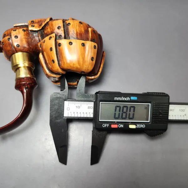 Moonlight Pipes "Steampunk" Oom Paul Handmade Briar Pipe, New - Image 14