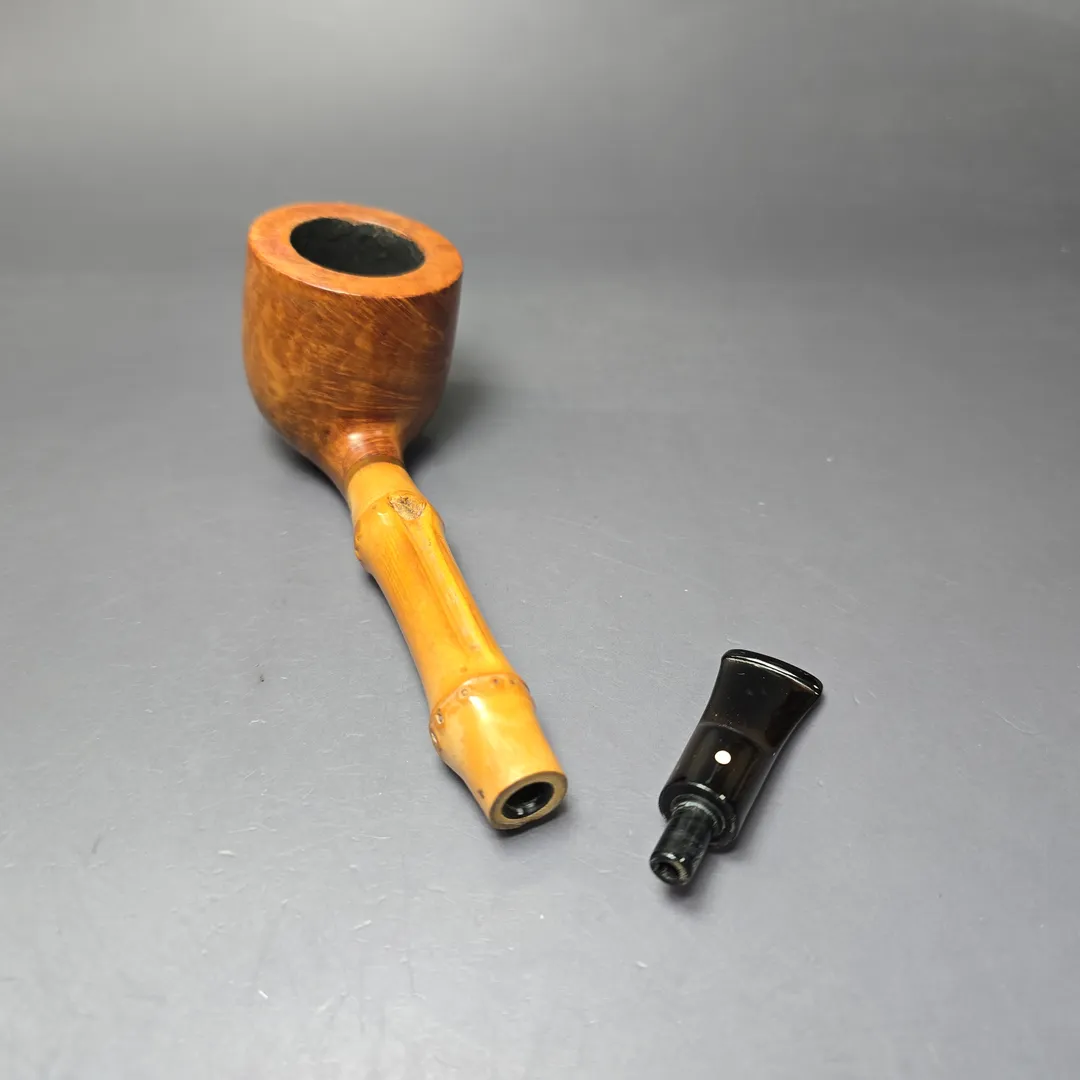 Dunhill 1965 Whangee Root Briar Smooth Bamboo Pot Estate Briar Pipe, English Estates - Image 14