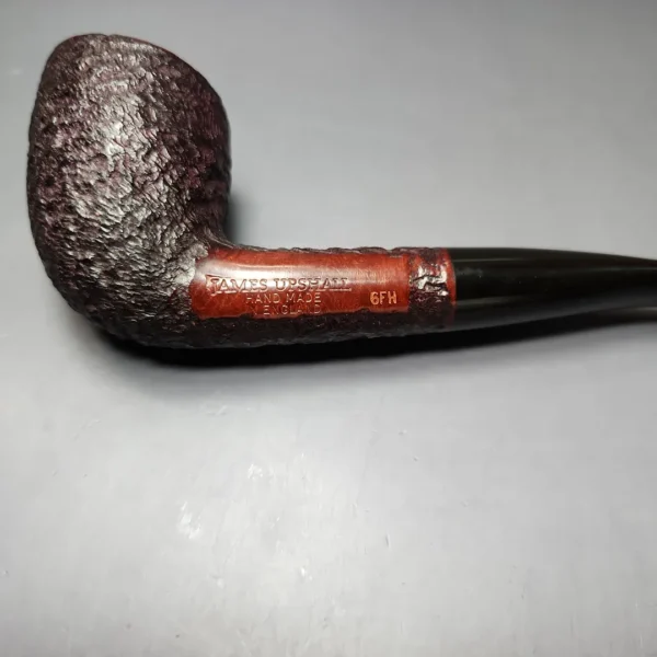 James Upshall Bark Group 6 Partially Rusticated Dublin Estate Briar Pipe, Unsmoked - Image 10