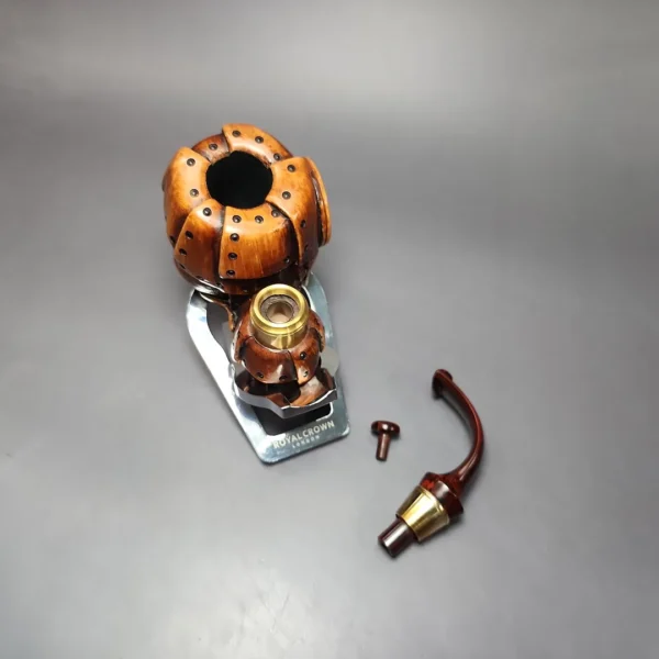 Moonlight Pipes "Steampunk" Oom Paul Handmade Briar Pipe, New - Image 15