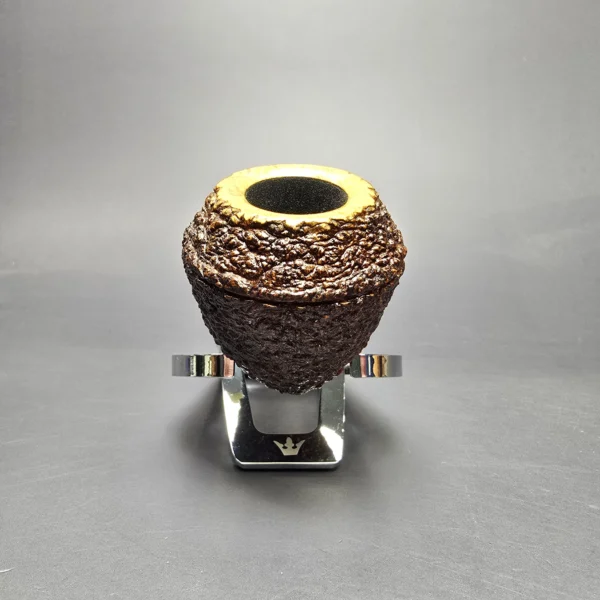 Walt Cannoy Cardinal House Munn Rusticated Bulldog Handmade Briar Pipe, New - Image 3