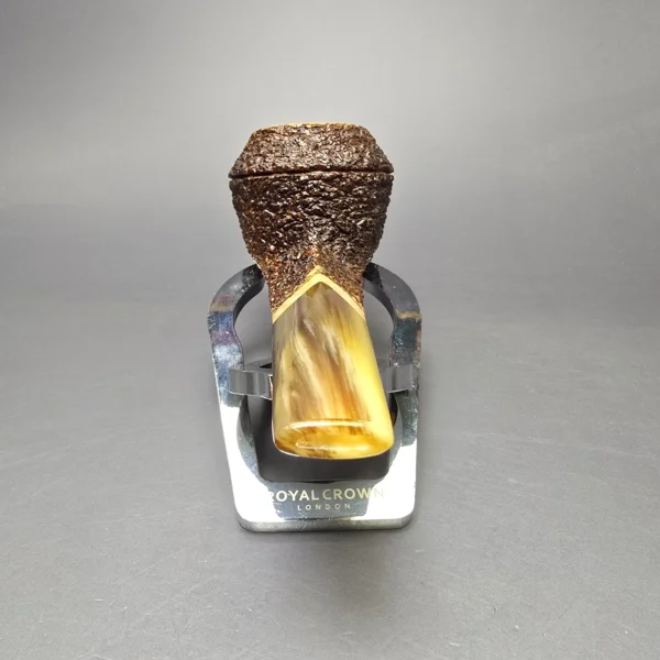 Walt Cannoy Cardinal House Munn Rusticated Bulldog Handmade Briar Pipe, New - Image 5