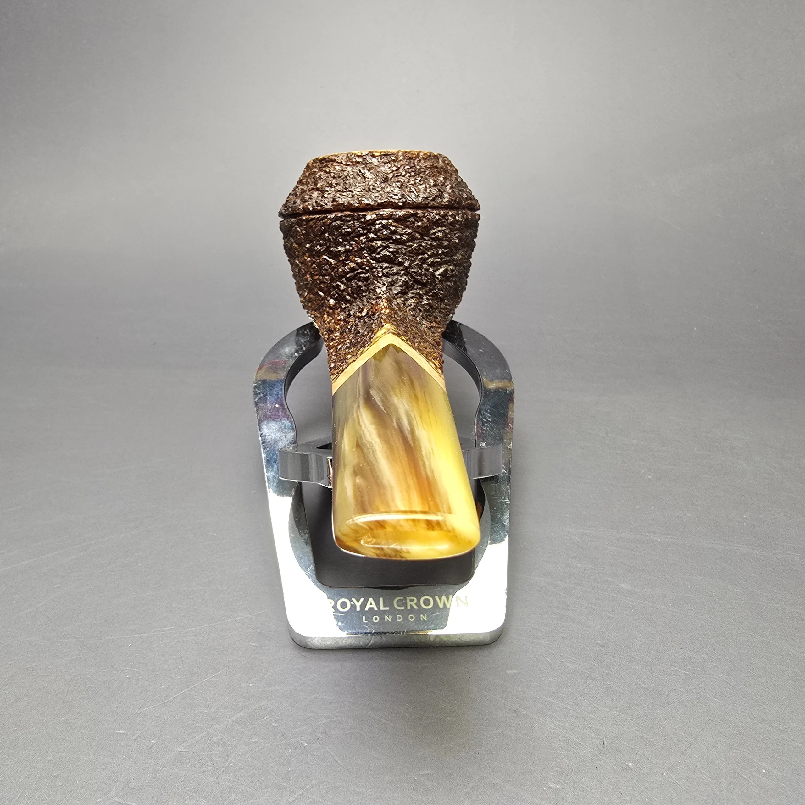 Walt Cannoy Cardinal House Munn Rusticated Bulldog Handmade Briar Pipe, New - Image 5