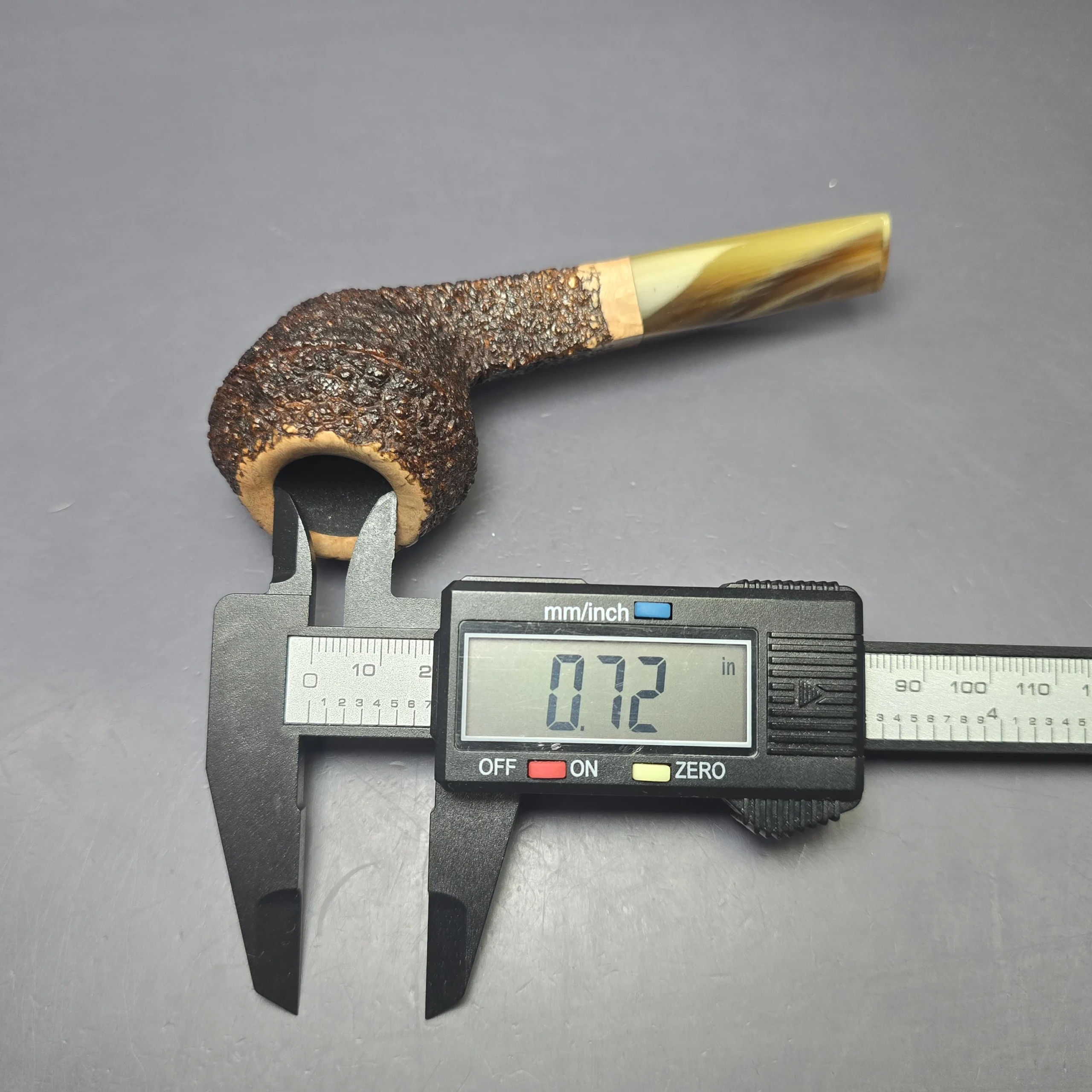 Walt Cannoy Cardinal House Munn Rusticated Bulldog Handmade Briar Pipe, New - Image 11