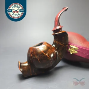 SU Pipes Smooth Standing Cavalier Handmade Briar Pipe, New