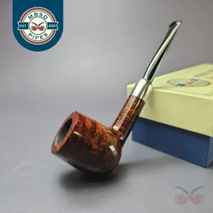 MBSD Briars Timeless Traditions 1 Smooth Billiard w/ Silver Handmade Briar Pipe, New