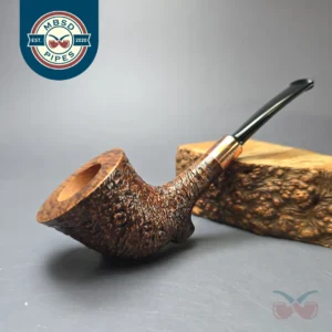 Caminetto Event 2021 Partially Rusticated Cutty Estate Briar Pipe, Unsmoked