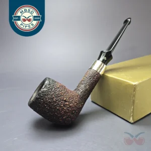 Peterson Red/Black Premier Rusticated Billiard Estate Block Meerschaum Pipe, Irish Estates