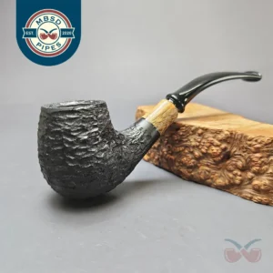 MBSD Briars by Vitale Rusticated Brandy w/ Zebrawood Briar Pipe, New