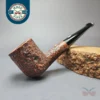 Castello Old Antiquari 4K Partially Sandblasted Billiard Estate Briar Pipe, Italian Estates