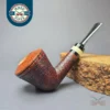 Papa Bear's Pipes by Tim Beaumont Partially Sandblasted Rhodesian w/ Ivorite Handmade Briar Pipe, New